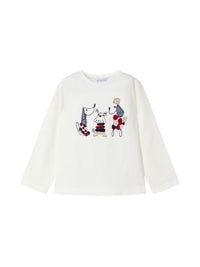 Camiseta m/comp. bordada  (Vermelho)  para Menina - Mayoral