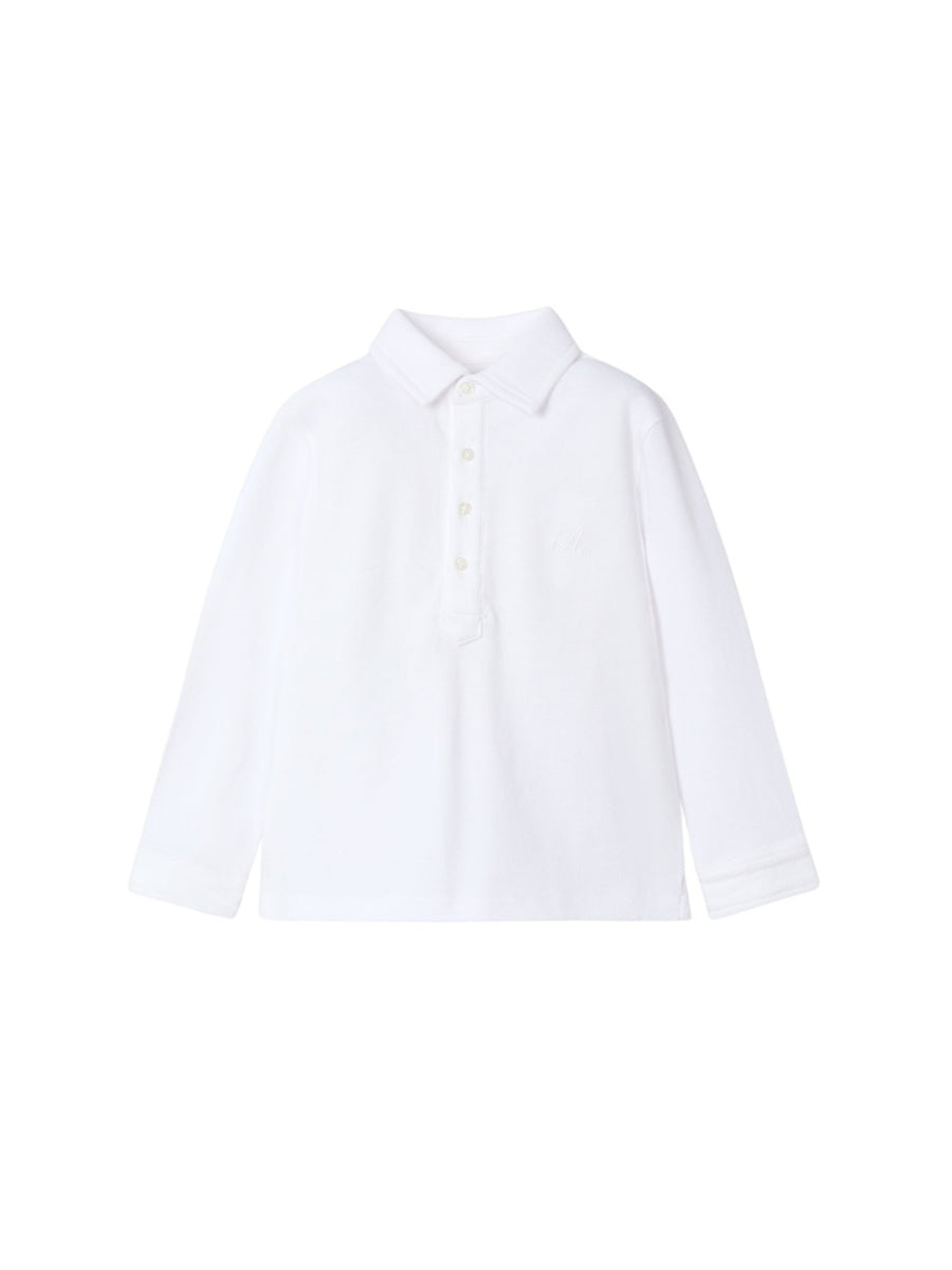 Polo m/comp. motivo Branco (Branco)  para Menino - Mayoral