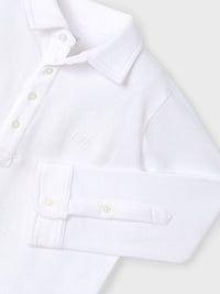 Polo m/comp. motivo Branco (Branco)  para Menino - Mayoral