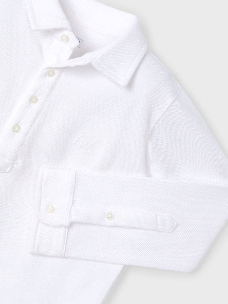 Polo m/comp. motivo Branco (Branco)  para Menino - Mayoral