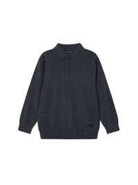 Polo m/comp. Tricô Lapis vig (Cinza Escuro)  para Menino - Mayoral