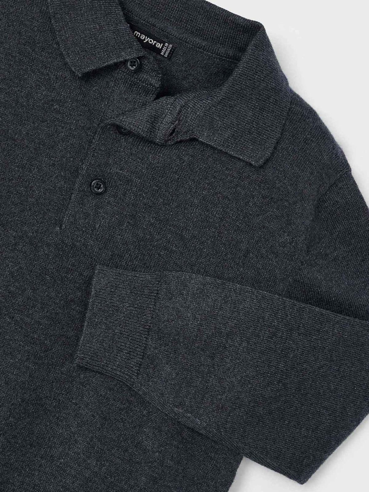 Polo m/comp. Tricô Lapis vig (Cinza Escuro)  para Menino - Mayoral