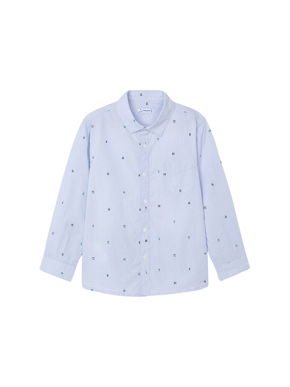 Camisa m/comp. estampada Celeste (Celeste)  para Menino - Mayoral