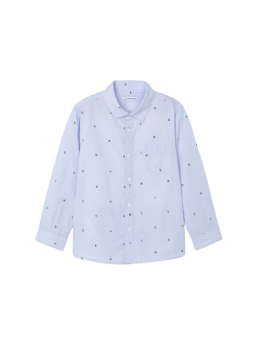 Camisa m/comp. estampada Celeste (Celeste)  para Menino - Mayoral