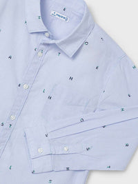 Camisa m/comp. estampada Celeste (Celeste)  para Menino - Mayoral
