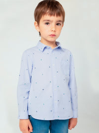 Camisa m/comp. estampada Celeste (Celeste)  para Menino - Mayoral