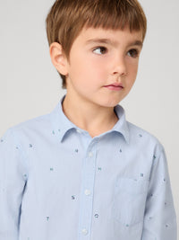 Camisa m/comp. estampada Celeste (Celeste)  para Menino - Mayoral