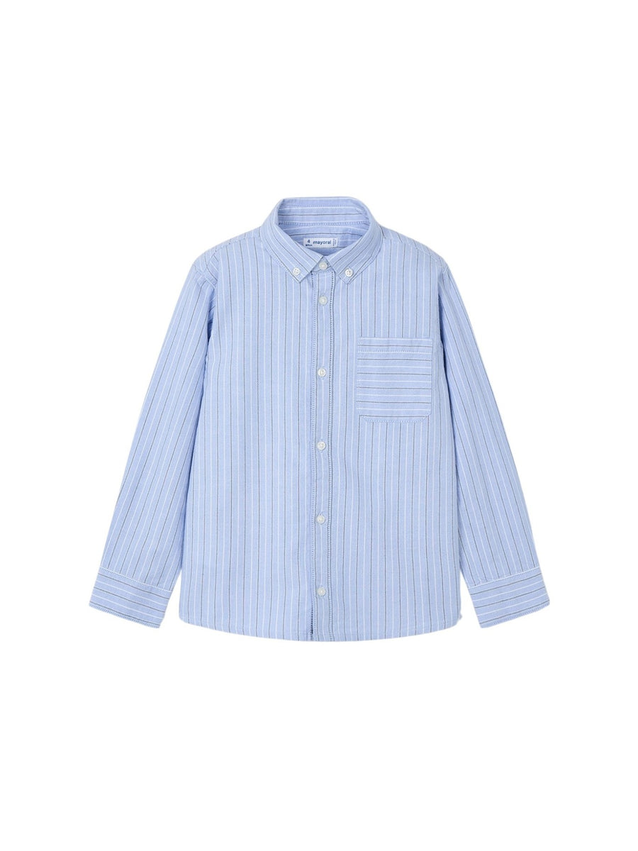 Camisa m/comp. oxford ricas Celeste (Celeste)  para Menino - Mayoral