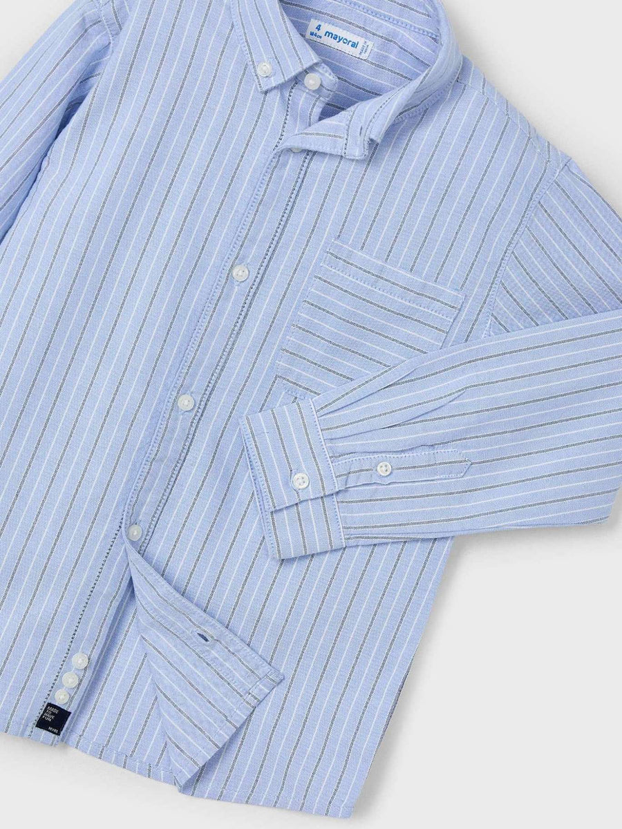 Camisa m/comp. oxford ricas Celeste (Celeste)  para Menino - Mayoral