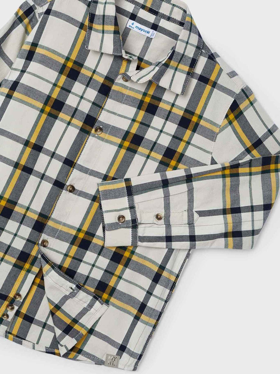 Camisa m/comp.xadrez Polen (Amarelo Ocre)  para Menino - Mayoral