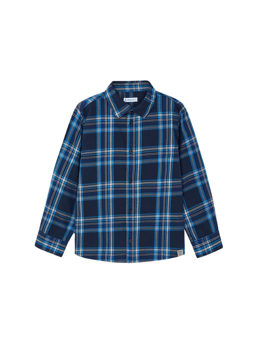 Camisa m/comp.xadrez Ceruelo (Azul)  para Menino - Mayoral