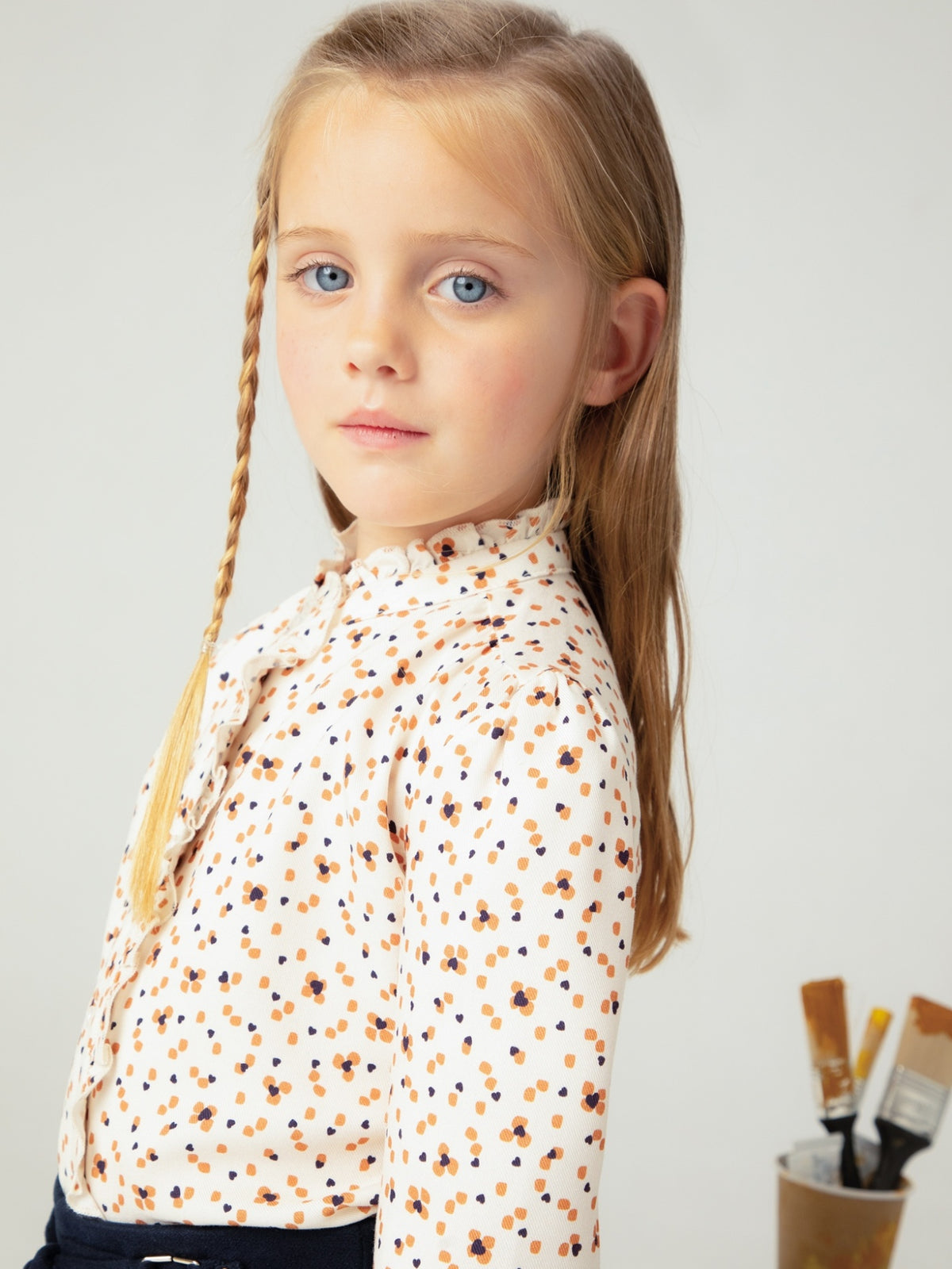 Blusa viella estampada Grão bico (Bege)  para Menina - Mayoral