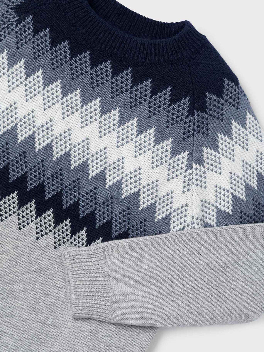 Jersey jacquard posicionado Cinza vig (Cinza)  para Menino - Mayoral