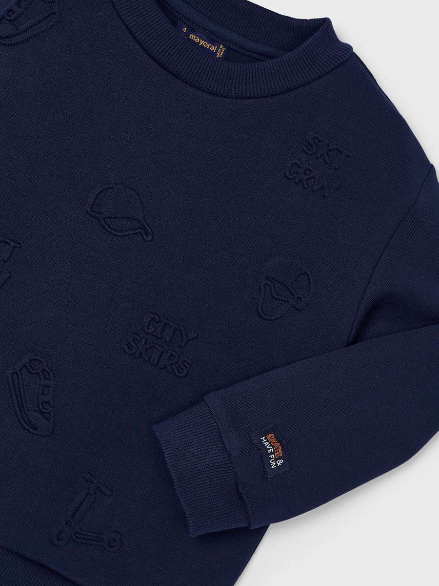 Sweat motivos embossed Marinho (Marinho)  para Menino - Mayoral