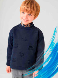 Sweat motivos embossed Marinho (Marinho)  para Menino - Mayoral