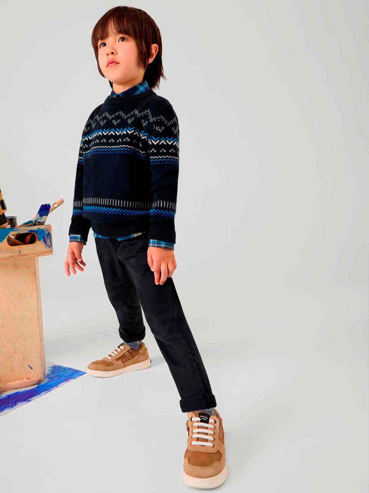 Calça relaxed fit Blue black (Marinho)  para Menino - Mayoral