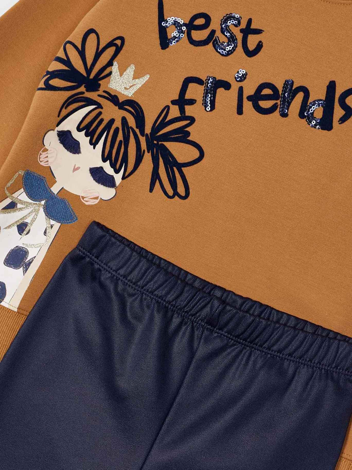 Conj. leggings fantasia Caramelo (Castanho Claro)  para Menina - Mayoral