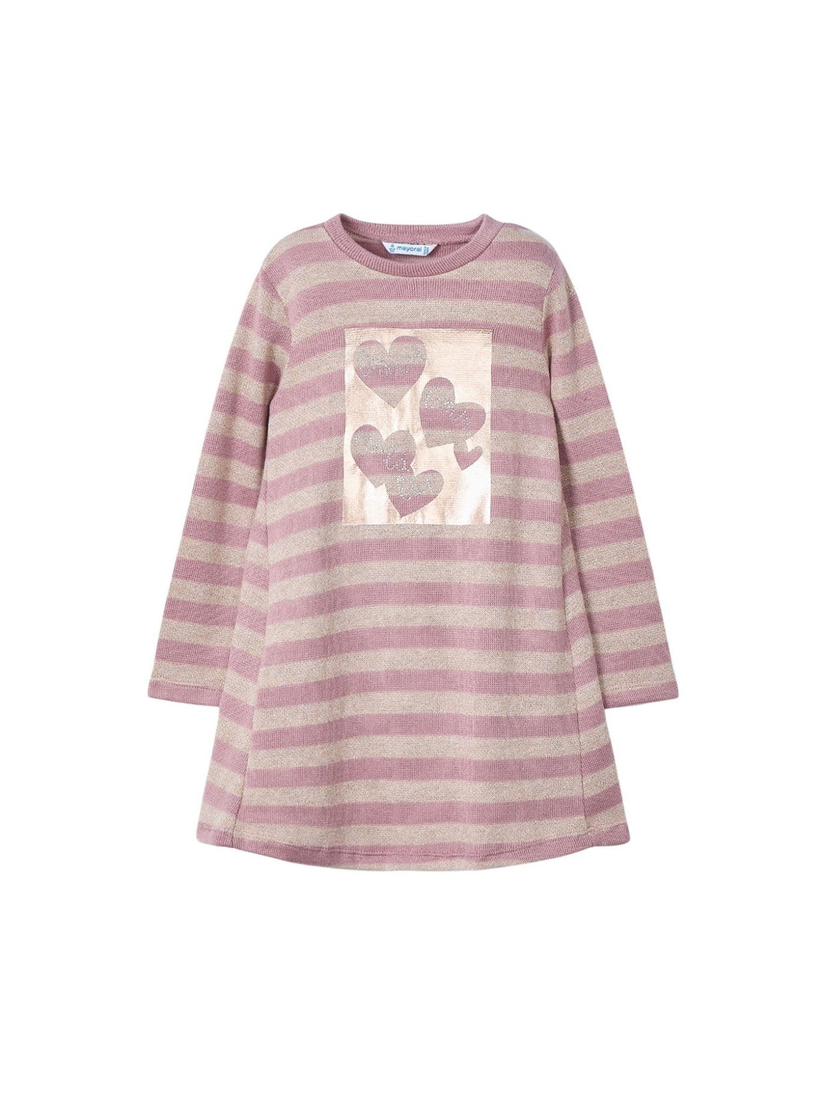 Vestido riscas c/laço Rosado (Rosa)  para Menina - Mayoral