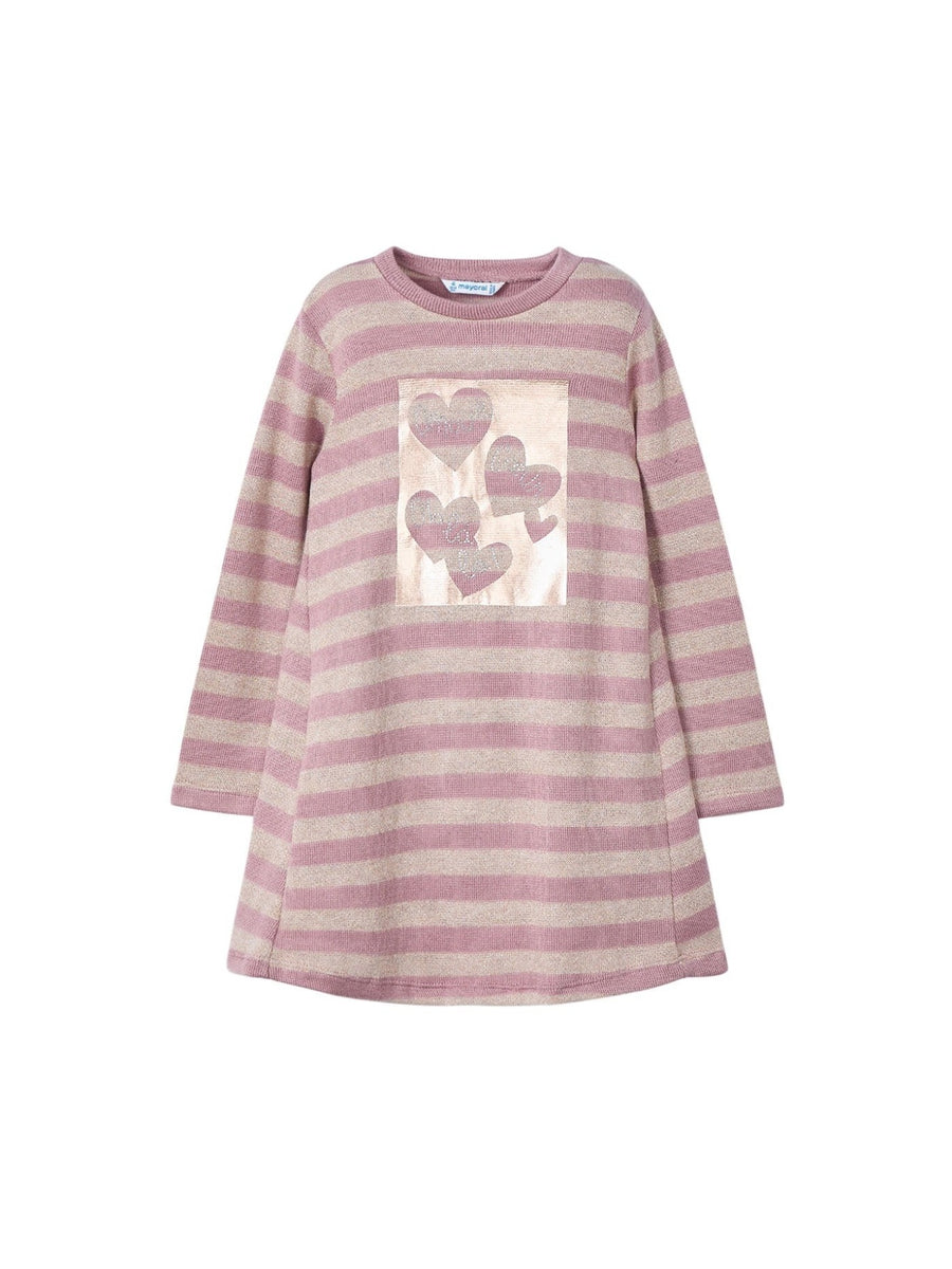 Vestido riscas c/laço Rosado (Rosa)  para Menina - Mayoral
