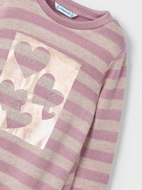 Vestido riscas c/laço Rosado (Rosa)  para Menina - Mayoral