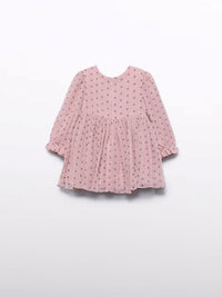 Vestido estampado bambula Rosa (Rosa)  para Bebé Menina - Abel & Lula