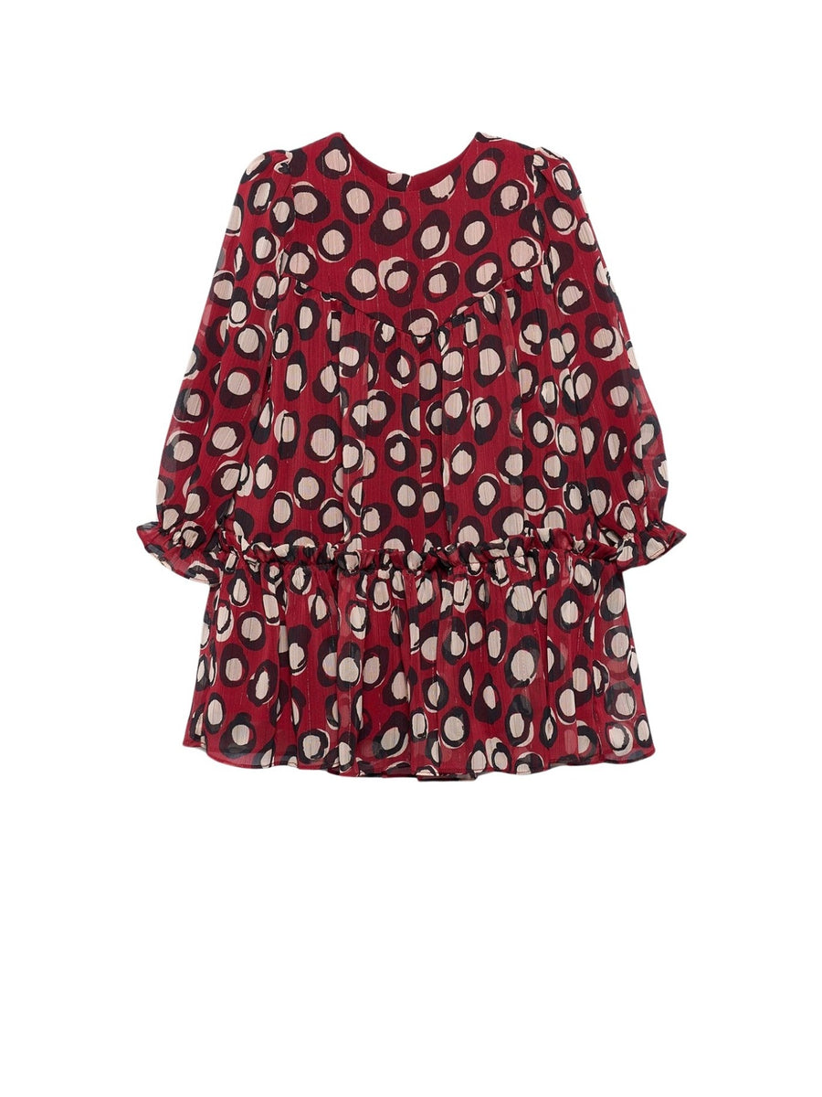Vestido estampado Vermelho (Vermelho)  para Menina - Abel & Lula