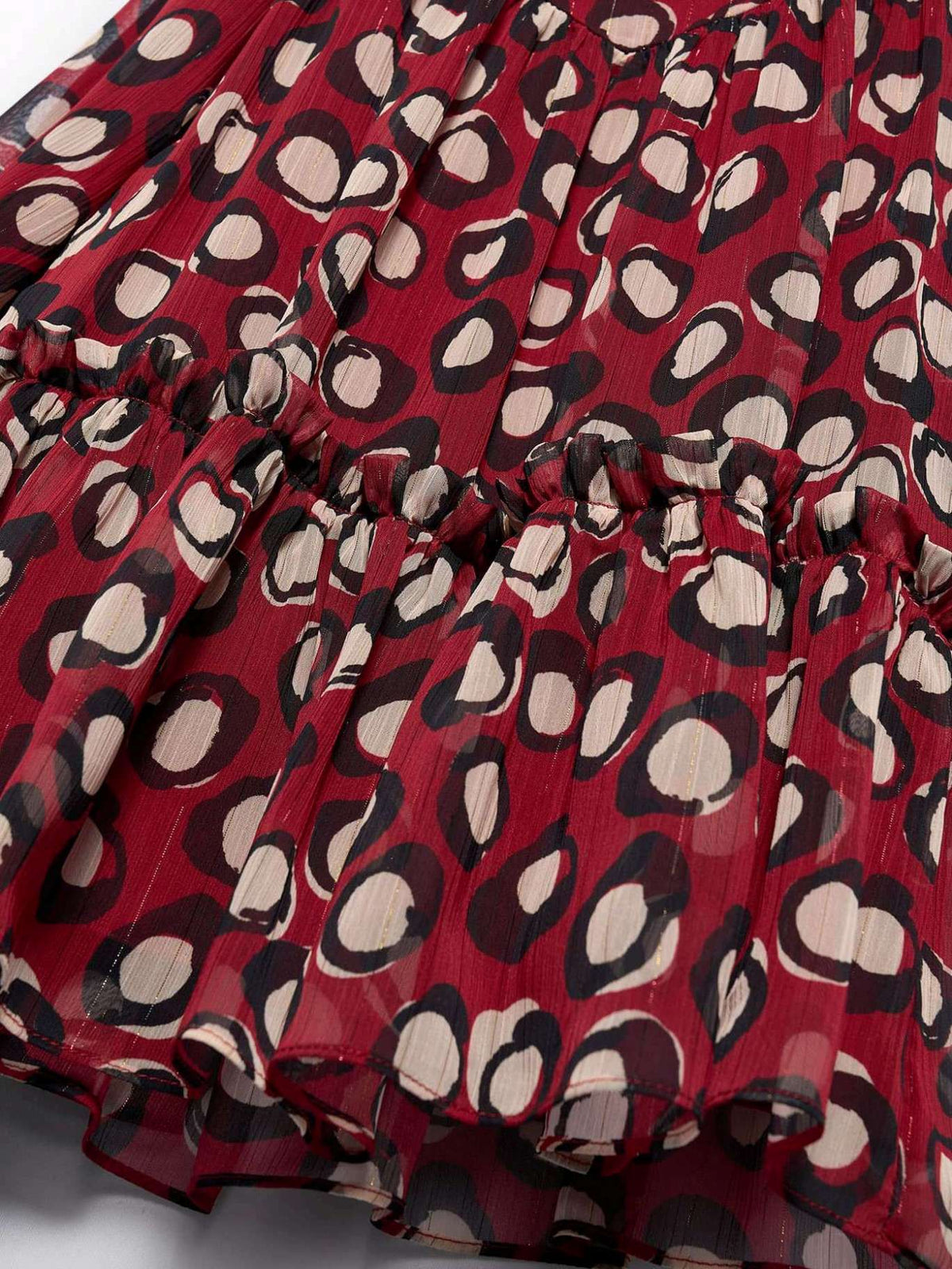 Vestido estampado Vermelho (Vermelho)  para Menina - Abel & Lula