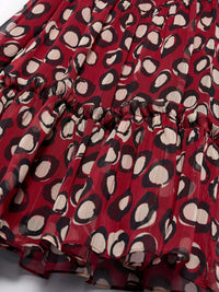 Vestido estampado Vermelho (Vermelho)  para Menina - Abel & Lula