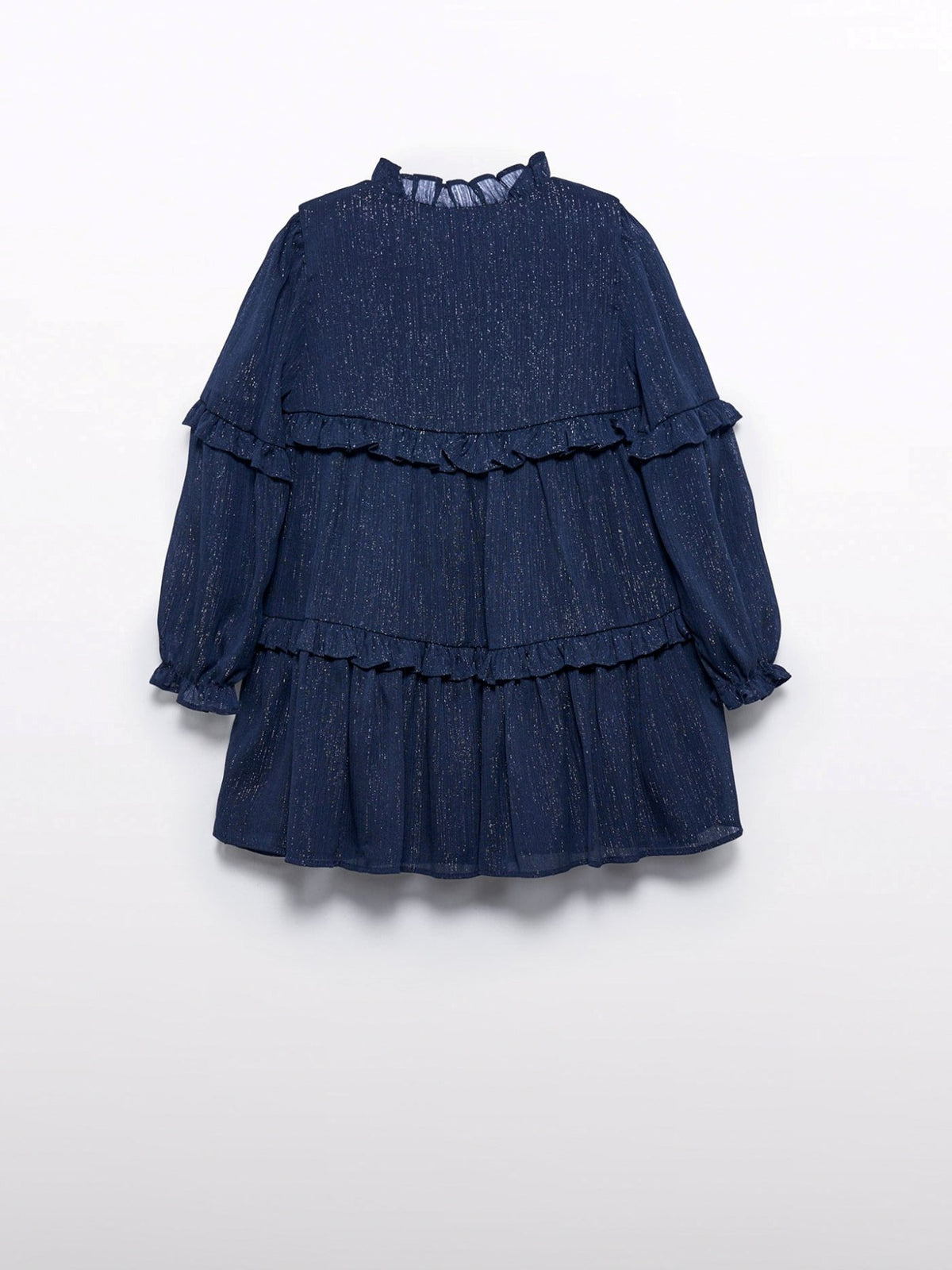 Vestido bambula lurex Marinho (Marinho)  para Menina - Abel & Lula
