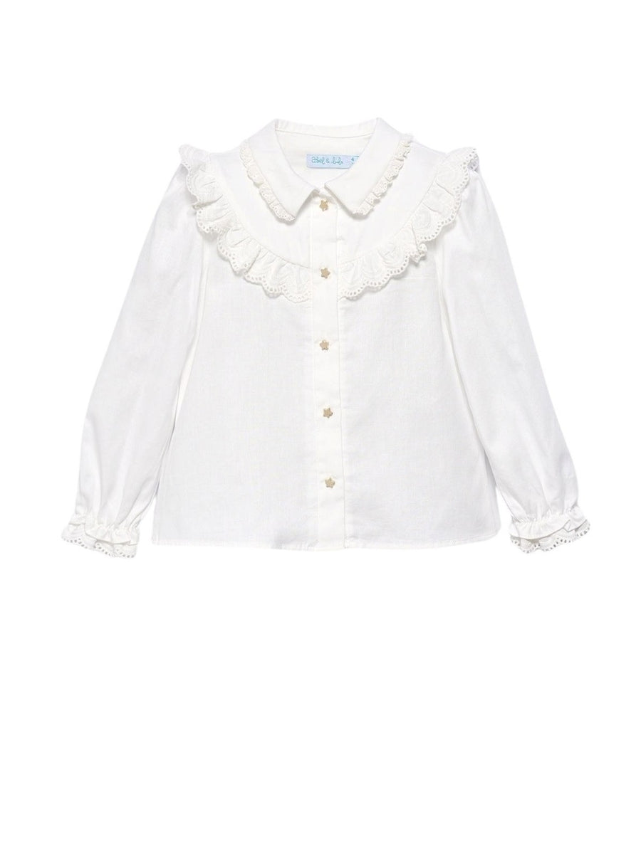 Blusa viella bebé Crú (Creme / Pérola)  para Menina - Abel & Lula