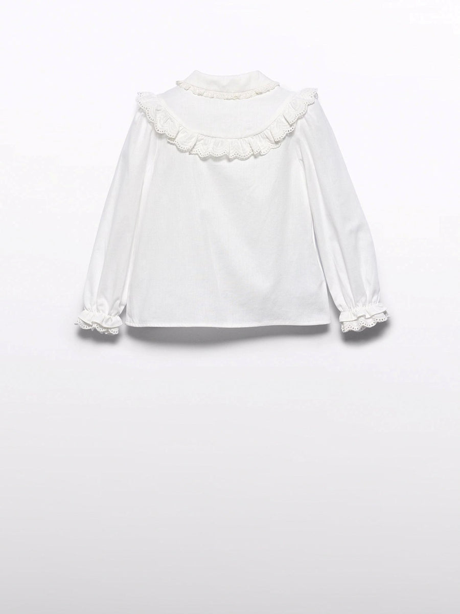 Blusa viella bebé Crú (Creme / Pérola)  para Menina - Abel & Lula