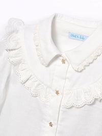 Blusa viella bebé Crú (Creme / Pérola)  para Menina - Abel & Lula