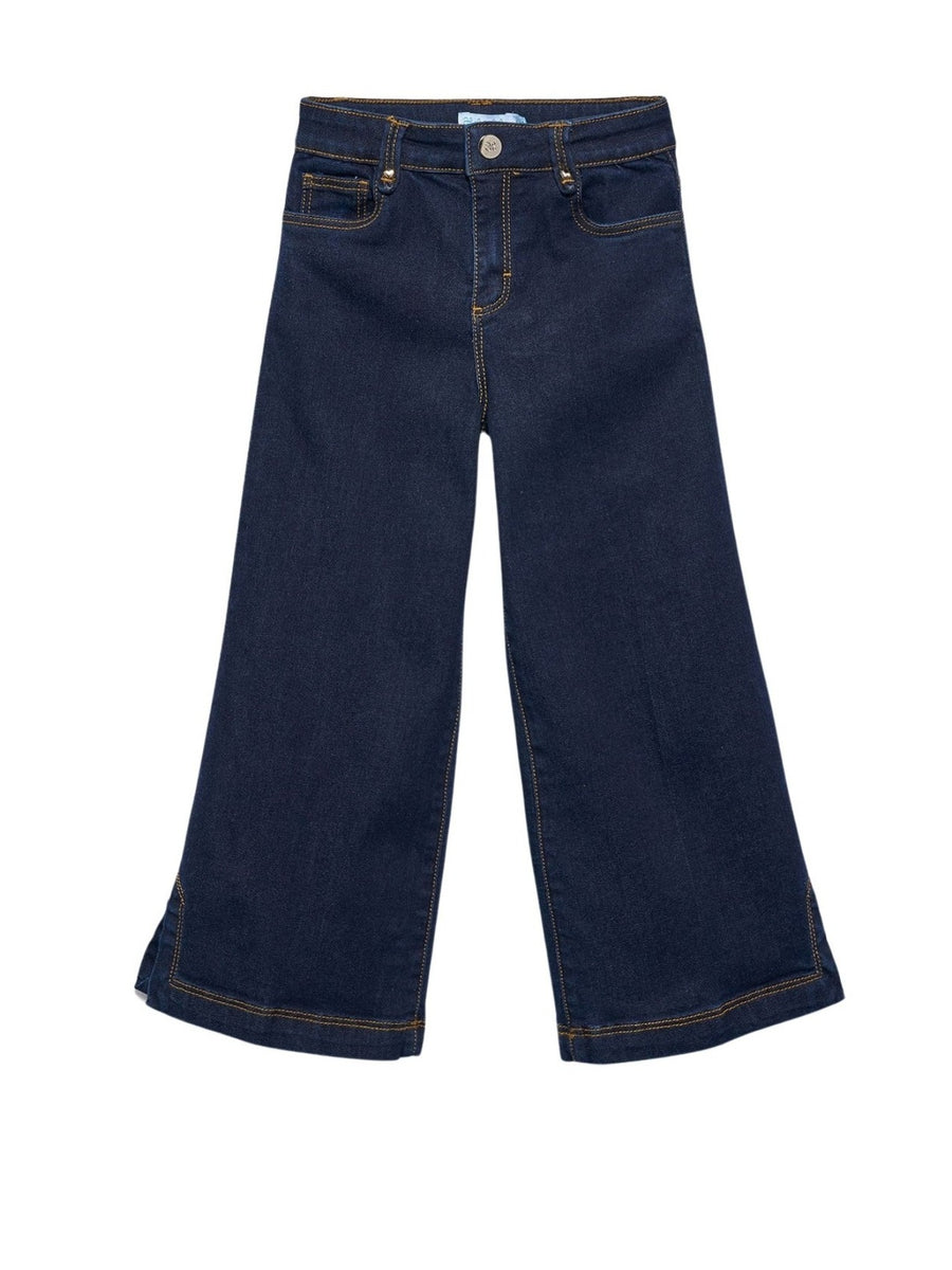 Calça ganga palazzo Escuro (Marinho)  para Menina - Abel & Lula