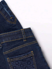 Calça ganga palazzo Escuro (Marinho)  para Menina - Abel & Lula