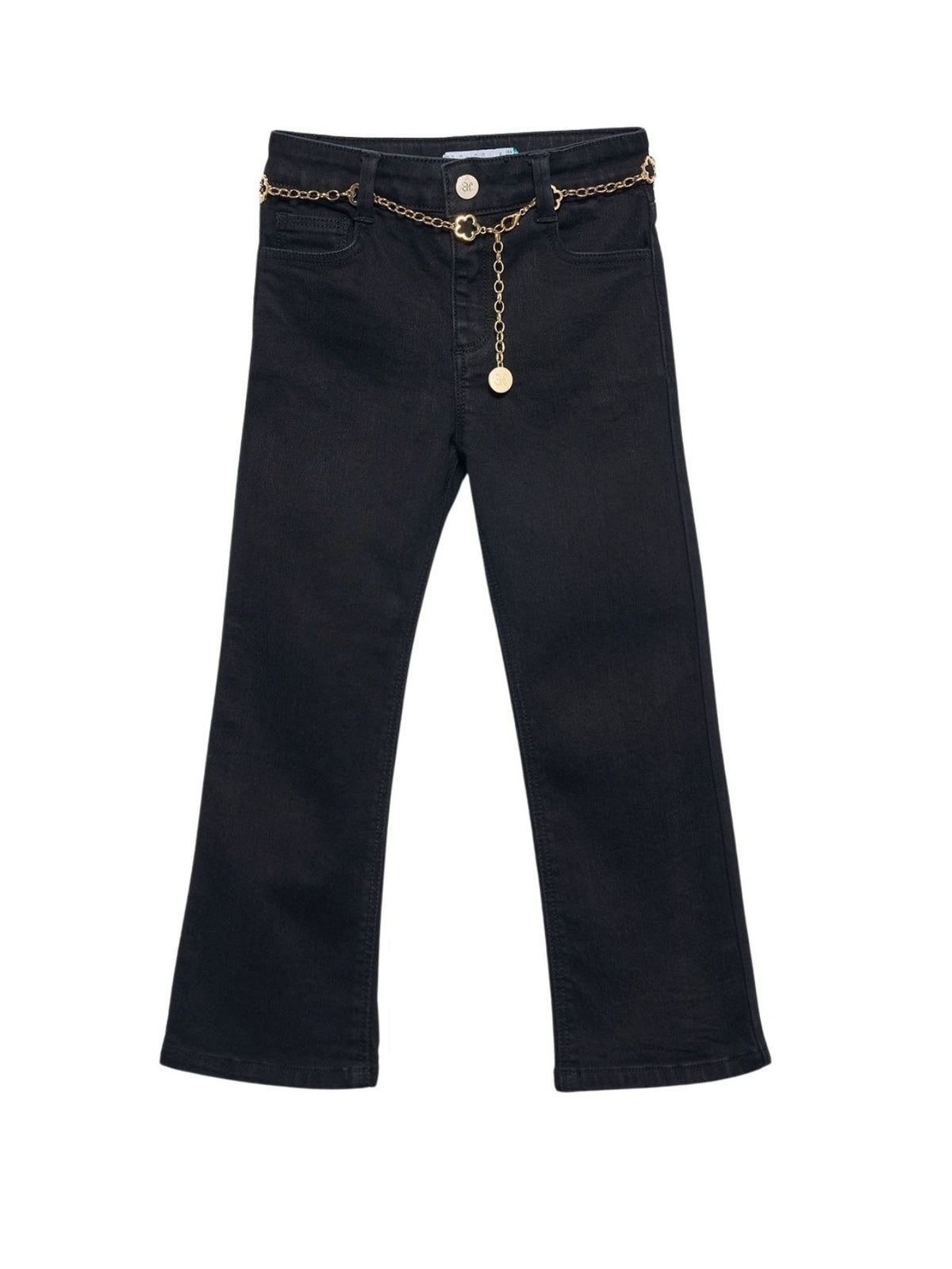 Calça ganga flare Preto (Preto)  para Menina - Abel & Lula
