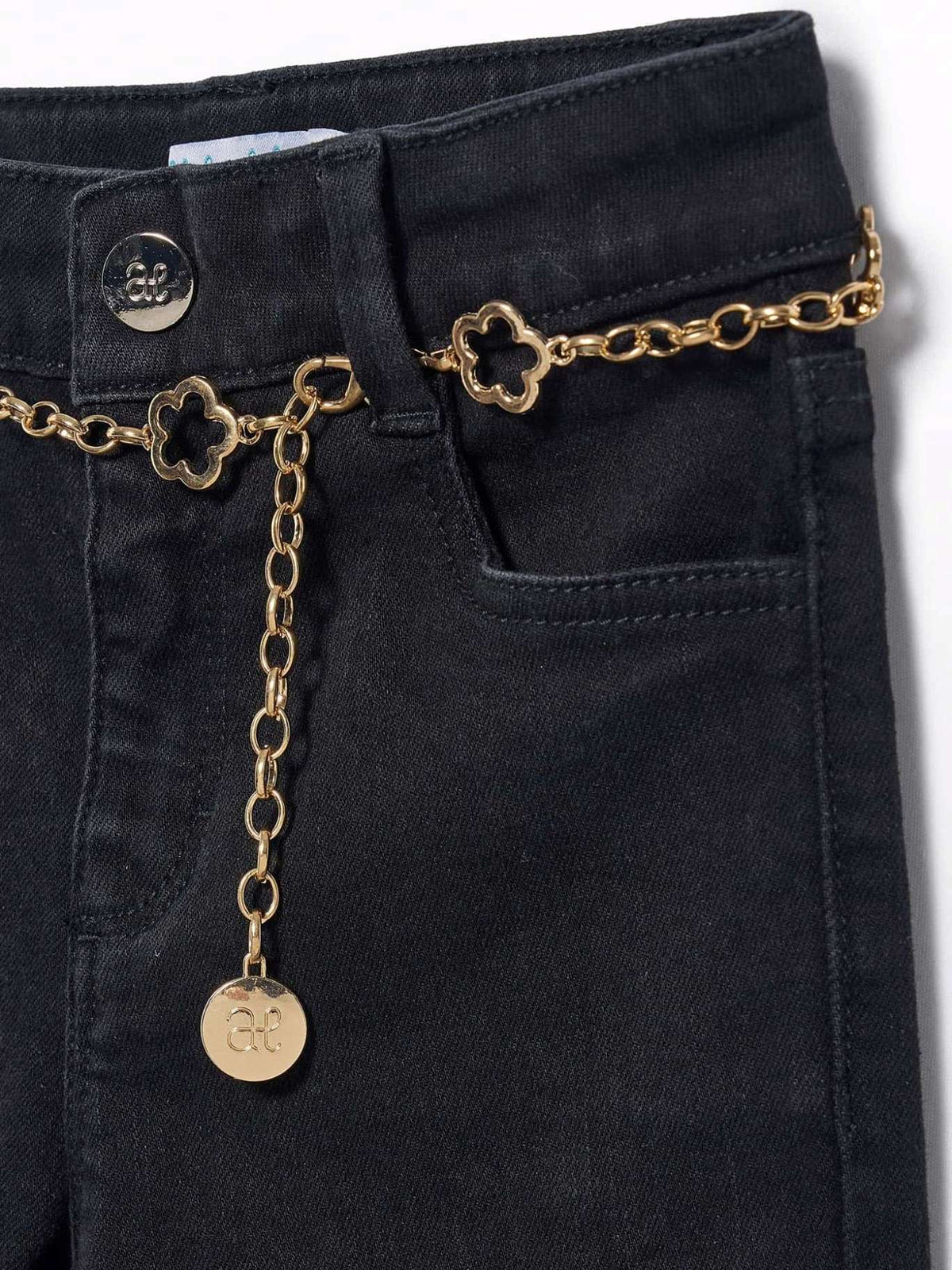 Calça ganga flare Preto (Preto)  para Menina - Abel & Lula