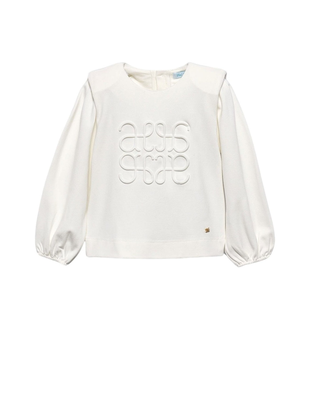 Sweat ponto milano Crú (Creme / Pérola)  para Menina - Abel & Lula