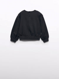 Sweat xadrez combinada Preto (Preto)  para Menina - Abel & Lula