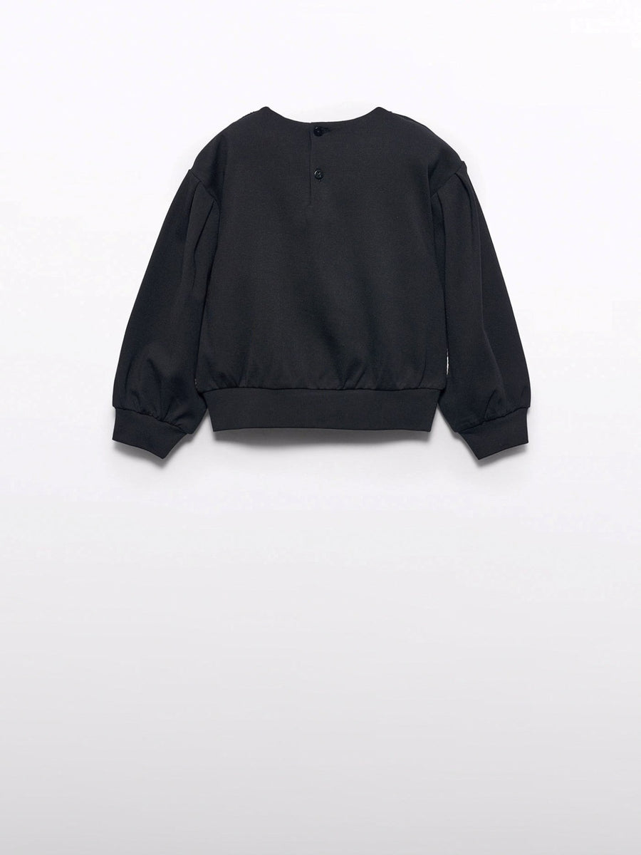 Sweat xadrez combinada Preto (Preto)  para Menina - Abel & Lula