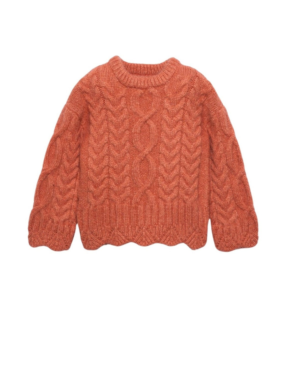 Jersey tranças Laranja (Laranja Outono)  para Menina - Abel & Lula