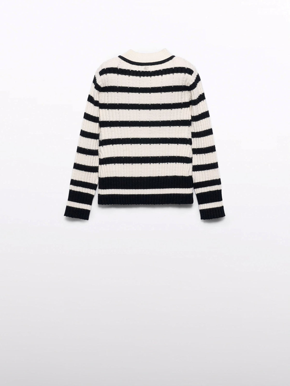 Camisola tricot riscas Preto (Preto)  para Menina - Abel & Lula