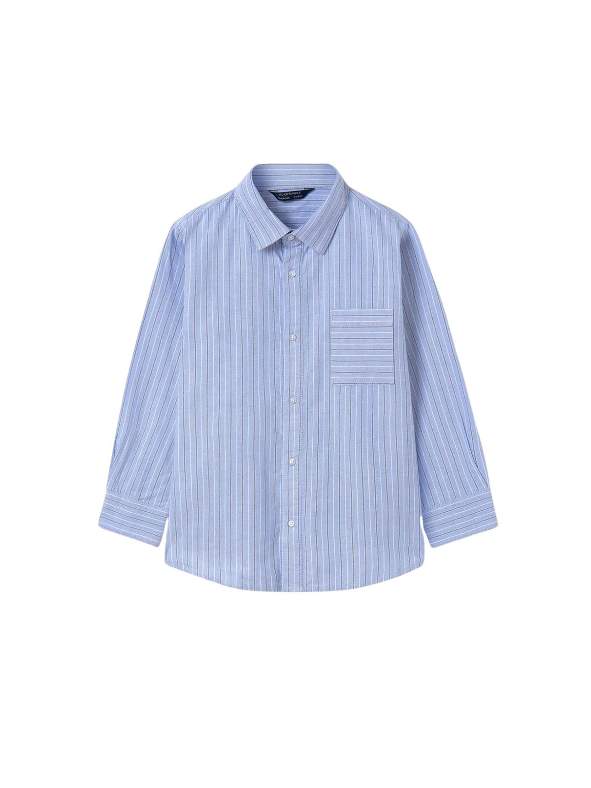 Camisa m/comp. riscas Celeste (Celeste)  para Menino - Mayoral