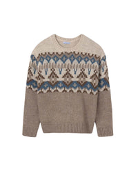 Jersey jacquard Cast. escu (Castanho Escuro)  para Menina - Mayoral