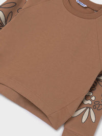 Sweat detalhe mangas Canela (Castanho Claro)  para Menina - Mayoral