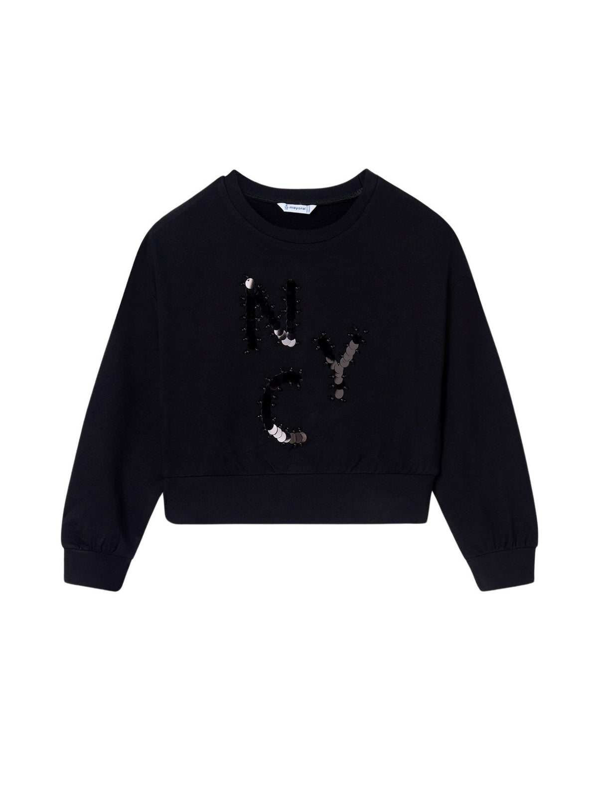Sweat viscose Preto (Preto)  para Menina - Mayoral