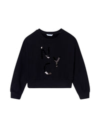 Sweat viscose Preto (Preto)  para Menina - Mayoral