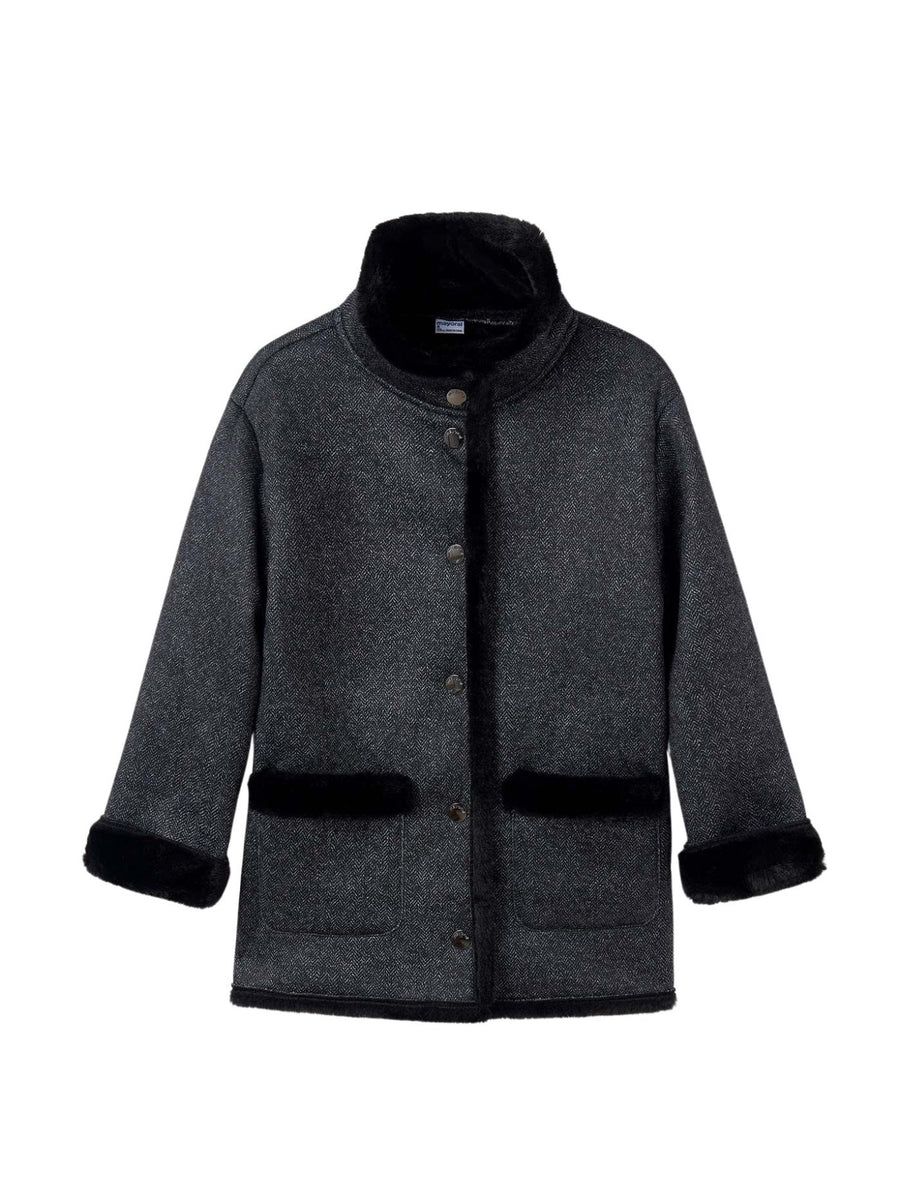 Casaco dupla face Preto (Preto)  para Menina - Mayoral