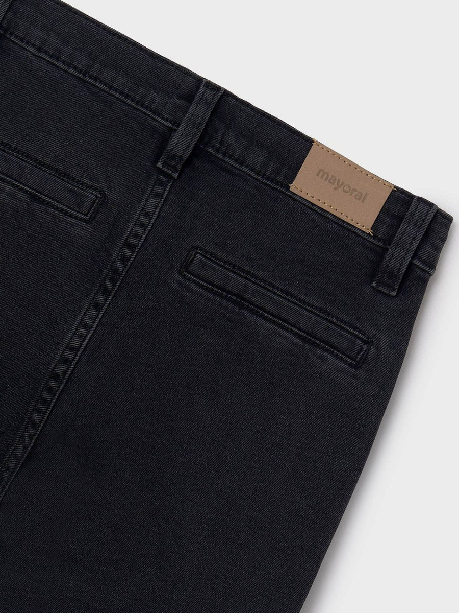 Calça ganga deep dye Preto (Preto)  para Menina - Mayoral