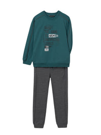 Fato treino sweat print Evergreen (Verde Escuro)  para Menino - Mayoral