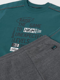 Fato treino sweat print Evergreen (Verde Escuro)  para Menino - Mayoral